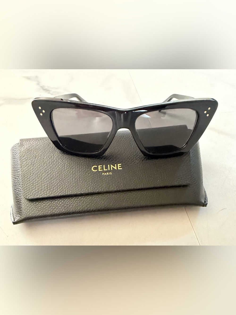 Celine 51mm Cat Eye Black Sunglasses